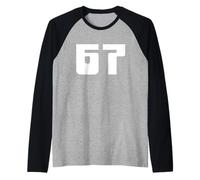 67 Middle East Arabic-Inspired Bold Numeric Design Raglan Baseball Tee