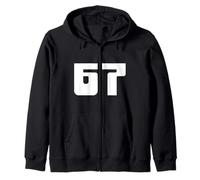 67 Middle East Arabic-Inspired Bold Numeric Design Zip Hoodie