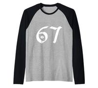 67 Middle East Classic Arabic Numeric Simple Meme Design Raglan Baseball Tee