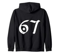 67 Middle East Classic Arabic Numeric Simple Meme Design Zip Hoodie