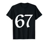 67 Minimal Hindi Inspired Number Design T-Shirt
