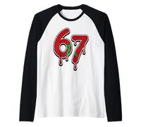 67 Morocco Six Seven Moroccan Flag Raglan Baseball Tee