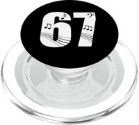 67 Music Notes Staff Lines Numeric Design PopSockets PopGrip for MagSafe