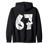 67 Nordic Deer Folk Art Meme Scandinavian Design Zip Hoodie