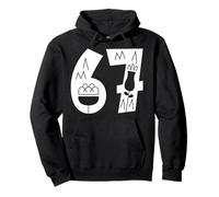 67 Nordic Flower Tulip Scandi Folk Number Design Pullover Hoodie