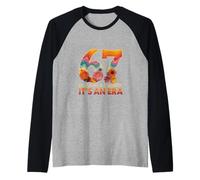 67 Not Just a Number It’s an Era Retro 60s Groovy Raglan Baseball Tee
