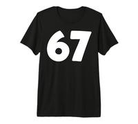 67 Number Six Seven 6 7 Gen Alpha Slang Funny Meme Matching Premium T-Shirt