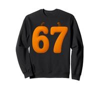 67 Number Sixty-Seven Six Seven Fall Pumpkin 6 7 Halloween Sweatshirt