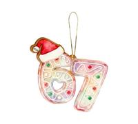67 Ornament,Reusable 2D Acrylic Funny - Fun Six Seven Pendant Party Decorations - for Party Holiday Wall Bedroom Window Yard Porch Indoor Outdoor