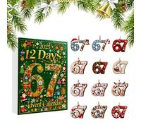 67 Ornaments for the Christmas Tree, 12-Day 2D Acrylic Fun Party Accessories, Christmas Tree Ornaments, for Autumn and Winter, Daily Indoor Parties, Holidays, Home, Apartment