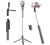 67'' Phone Tripod & Selfie Stick, Tripod for iPhone with Remote, 360° Rotation Phone Tripod and Phone Holder, Compatible with iPhone Android Phone for Vlog/Live Stream/Video Recording