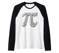 67 Pi Day Pi Symbol Filled with 67 Math Meme Gen Alpha Gen Z Raglan Baseball Tee