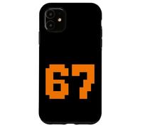 67 Pixel Block Number Graphic Vintage Arcade 8-Bit Style Case for iPhone 11