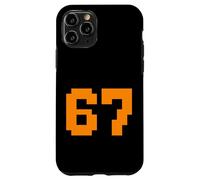 67 Pixel Block Number Graphic Vintage Arcade 8-Bit Style Case for iPhone 11 Pro
