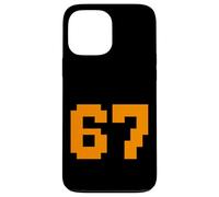 67 Pixel Block Number Graphic Vintage Arcade 8-Bit Style Case for iPhone 13 Pro Max