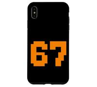 67 Pixel Block Number Graphic Vintage Arcade 8-Bit Style Case for iPhone XS Max