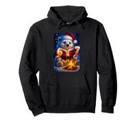 67 Polar Bear Marshmallow Six Seven Ironic Christmas Meme Pullover Hoodie