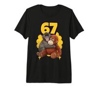 67 Punch The Baby Monkey Japan and Six Seven Meme Combo Premium T-Shirt