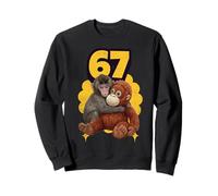 67 Punch The Baby Monkey Japan and Six Seven Meme Combo Sweatshirt