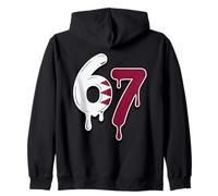 67 Qatar Six Seven Qatari Flag Zip Hoodie