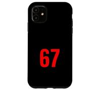 67 Retro 80s Numeric Six Seven Statement Minimal Design Case for iPhone 11