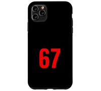 67 Retro 80s Numeric Six Seven Statement Minimal Design Case for iPhone 11 Pro Max