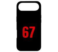 67 Retro 80s Numeric Six Seven Statement Minimal Design Case for iPhone Air
