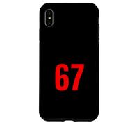 67 Retro 80s Numeric Six Seven Statement Minimal Design Case for iPhone XS Max