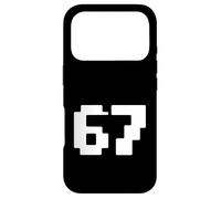 67 Retro Pixel Meme Number Blocky Arcade Style Case for iPhone 17 Pro