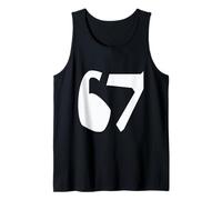 67 Scandinavian Minimal Number Graphic Simple Nordic Tank Top