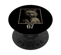 67 Scientist Cat - Funny Italian Brainrot Meme PopSockets Adhesive PopGrip