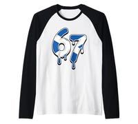 67 Scotland Six Seven Scots Flag Raglan Baseball Tee