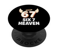 67 Six 7 Heaven Angel Wings Halo Birthday PopSockets Adhesive PopGrip
