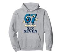 67 Six Seven 6-7 - Gen Alpha Italian Brainrot Gaming Meme Pullover Hoodie, Adult Unisex, Heather Grey, XX-Large
