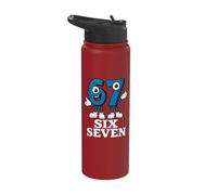 67 Six Seven 6-7 - Gen Alpha Italian Brainrot Gaming Meme Stainless Steel Insulated Water Bottle