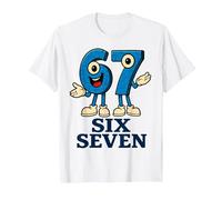 67 Six Seven 6-7 - Gen Alpha Italian Brainrot Gaming Meme T-Shirt, Men, White, 3X-Large