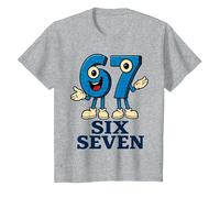 67 Six Seven 6-7 - Gen Alpha Italian Brainrot Gaming Meme T-Shirt, Youth, Heather Grey, 2T