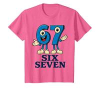 67 Six Seven 6-7 - Gen Alpha Italian Brainrot Gaming Meme T-Shirt, Youth, Pink Heather, 2T