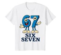 67 Six Seven 6-7 - Gen Alpha Italian Brainrot Gaming Meme T-Shirt, Youth, White, X-Small