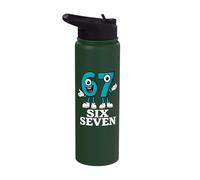 67 Six Seven 6-7 - Gen Alpha Slang Brainrot Gaming Meme Stainless Steel Insulated Water Bottle