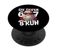 67 Six Seven Bruh Cool Christmas 6 7 Meme Men Women Kids PopSockets Adhesive PopGrip