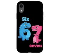 67 Six Seven Dinosaur Cute Dino Animal Lovers Number 6 And 7 Case for iPhone XR