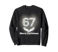 67 Six Seven Funny Christmas 6 7 Meme Gen 6 7 Slang Hands Sweatshirt