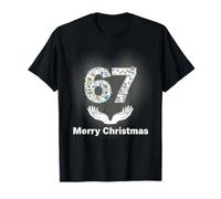 67 Six Seven Funny Christmas 6 7 Meme Gen 6 7 Slang Hands T-Shirt