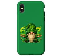 67 Six Seven Meme St Patricks Day Gnome Funny Irish Shamrock Case for iPhone X/XS