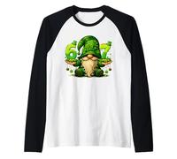 67 Six Seven Meme St Patricks Day Gnome Funny Irish Shamrock Raglan Baseball Tee