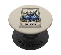 67 Six Seven Meme Vintage RPG Dice Board Gamer Tarot Card PopSockets Adhesive PopGrip