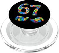 67 Six Seven Puzzle Dabbing Boys Kids 6 7 Autism Awareness PopSockets PopGrip for MagSafe