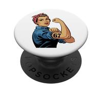 67 Six Seven Rosie The Riveter PopSockets Adhesive PopGrip