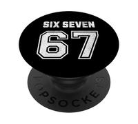 67 Six Seven Sport Design on Back. 6 7 Meme Men Women Kids PopSockets Adhesive PopGrip